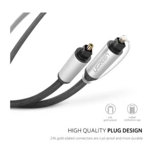 Cable Optico Audio Toslink Ugreen (10541) Negro, 3 Metros - Imagen 5