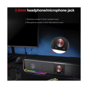 Parlante Redragon Darknets (Gs570) Negro, 3W, Bluetooth Y Jack 3.5Mm, De Barra, Led-Rgb - Imagen 5