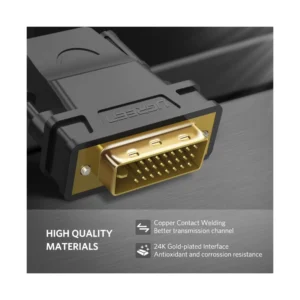 Adaptador Dvi 24+1 A Hdmi Ugreen (20124) Negro, 1080P Para Hdtv - Imagen 6