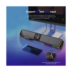 Parlante Redragon Darknets (Gs570) Negro, 3W, Bluetooth Y Jack 3.5Mm, De Barra, Led-Rgb - Imagen 7