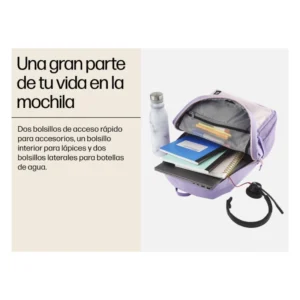 Mochila Para Laptop Hp Campus Lavender (7J597Aa) Rosa Lavanda, Hasta 15.6" - Imagen 9