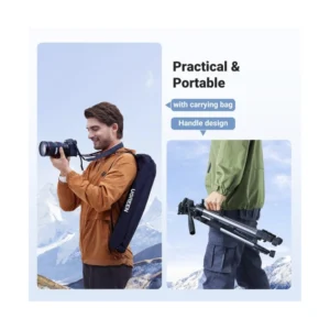 Tripode Para Camara Ugreen (15187) 175 Cm, Aleacion De Aluminio Con Soporte Para Celular, Cabezal De 360°, Compatible Con Dslr/Proyectores/ Camara - Imagen 9