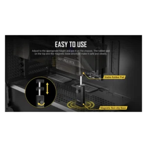 Soporte Para Tarjeta Grafica Antec (0-761345-77803-9) Negro, Altura Ajustable - Imagen 3