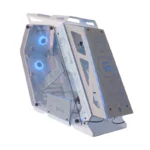 Case Teros (Te-1311G) Sin Fuente, Blanco, Micro-Atx, Con Control Remoto, 2 Panel Vidrio, X4 Fan, Led-Rgb