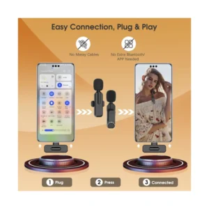 Microfono Inalambrico Portatil Maybesta (B0Dc33Rg61) Usb-C, X2 Microfonos, Bluetooth, Para Grabacion De Video De Youtube, Tik Tok, Pod Cast, Lives - Imagen 3