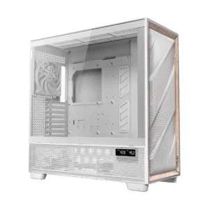 Case Antec Flux Pro White (0-761345-10156-1) Sin Fuente, Blanco Y Madera, E-Atx, X5 Fan, 1 Panel Vidrio - Imagen 3