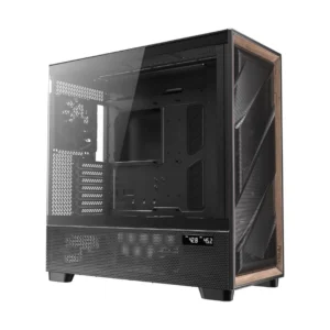 Case Antec Flux Pro (0-761345-10154-7) Sin Fuente, Negro Y Madera, E-Atx, X5 Fan, 1 Panel Vidrio - Imagen 3