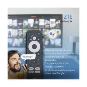 Tv Box Zte Android Tv 4K (Zxv10B866V2K) Negro, Wifi, Hdmi, Bluetooth 5.0, Control Por Voz Google Assistance, Con Control - Imagen 5