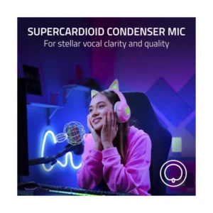 Microfono Razer Seiren V3 Chroma (Rz19-05060100-R3U1) Negro, Transmision Y Juegos, Toque Para Silenciar, Amortiguador, Led-Rgb - Imagen 6
