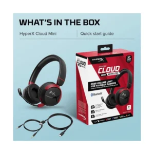 Auricular Inalambrico Hyperx Cloud Mini Wireless (7G8F1Aa) Gaming, Para Niños, Pc/Switch/Ps/Chromebook/Xbox/Movil, Bluetooth + Cable Usb-C - Imagen 10