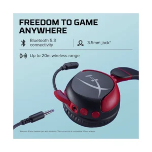 Auricular Inalambrico Hyperx Cloud Mini Wireless (7G8F1Aa) Gaming, Para Niños, Pc/Switch/Ps/Chromebook/Xbox/Movil, Bluetooth + Cable Usb-C - Imagen 3