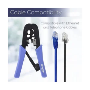 Alicate Crimping Tool Trendnet (Tc-Ct68) Engastar, Cortar, Pelar, Rj-11/Rj-45 - Imagen 3