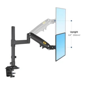 Brazo Soporte Para Monitor North Bayou H100 (1001671033) Negro, Rack Base Brazo Largo, Para 17" A 30", De 2Kg Hasta 9Kg, Altura Ajustable - Imagen 3