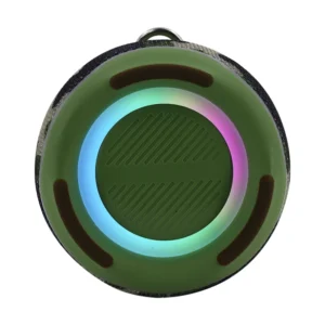 Parlante Portatil Teros (Te-6046) 40W, Verde Militar Camuflado, Usb + Fm + Bluetooth, Led-Rgb - Imagen 4