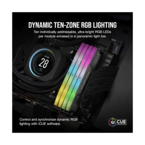 Memoria Ram Corsair Vengeance Rgb Ddr5 32Gb/6000 (Cmh32Gx5M1E6000Z38) Negro, Led-Rgb - Imagen 4