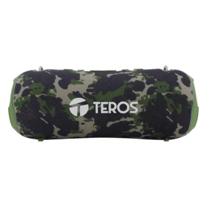 Parlante Portatil Teros (Te-6046) 40W, Verde Militar Camuflado, Usb + Fm + Bluetooth, Led-Rgb - Imagen 6