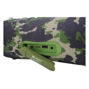 Parlante Portatil Teros (Te-6046) 40W, Verde Militar Camuflado, Usb + Fm + Bluetooth, Led-Rgb - Imagen 7