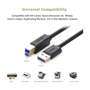 Cable De Impresora Usb A Usb-B Ugreen (10372) 2 Metros - Imagen 4