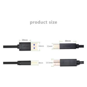 Cable De Impresora Usb A Usb-B Ugreen (10372) 2 Metros - Imagen 6