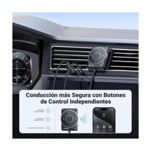 Adaptador Auxiliar Para Automovil Ugreen Cm723 (35002) Bluetooth 5.4, Cancelacion De Ruido, Cable Trenzado De Nailon - Imagen 5