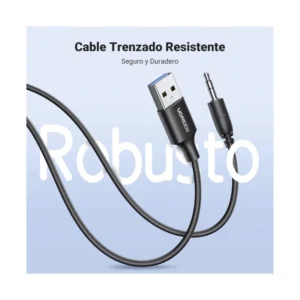 Adaptador Auxiliar Para Automovil Ugreen Cm723 (35002) Bluetooth 5.4, Cancelacion De Ruido, Cable Trenzado De Nailon - Imagen 8