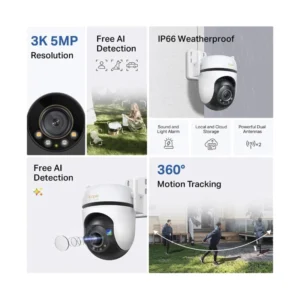Camara De Seguridad Inteligente Tp-Link (Tapo C530Ws) Wifi, 3K 5Mp, Vision Nocturna A Color, Deteccion De Movimiento Ia, Alarma Sonora/Luz - Imagen 3