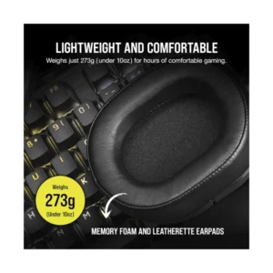 Auricular Corsair Hs55 Surround (Ca-9011265-Na) Gaming, Dolby Audio 7.1, Peso Ligero, Microfono Omnidireccional, Para Pc/Mac/Ps4/Ps5 - Imagen 4