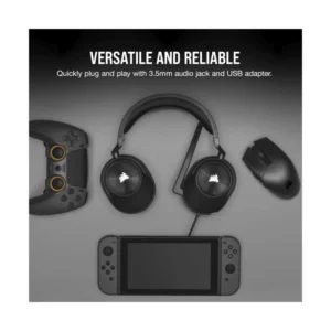 Auricular Corsair Hs55 Surround (Ca-9011265-Na) Gaming, Dolby Audio 7.1, Peso Ligero, Microfono Omnidireccional, Para Pc/Mac/Ps4/Ps5 - Imagen 5