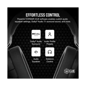 Auricular Corsair Hs55 Surround (Ca-9011265-Na) Gaming, Dolby Audio 7.1, Peso Ligero, Microfono Omnidireccional, Para Pc/Mac/Ps4/Ps5 - Imagen 6