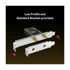 Tarjeta Pcie Inalambrico + Bluetooth 5.3 Tp-Link Axe5400 (Archer Txe72E) Wi-Fi 6, 2.4Ghz/574Mbps, 5/6Ghz 2402Mbps, Antena X2, Wpa3, Latencia Ultrabaja - Imagen 6