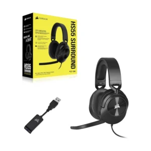 Auricular Corsair Hs55 Surround (Ca-9011265-Na) Gaming, Dolby Audio 7.1, Peso Ligero, Microfono Omnidireccional, Para Pc/Mac/Ps4/Ps5 - Imagen 7