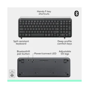 Combo Inalambrico Logitech Mk250 (920-013513) Bluetooth, Teclado+Mouse - Imagen 8