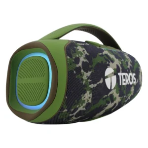Parlante Portatil Teros (Te-6045-Vm) 60W, Verde Militar, Usb + Fm + Bluetooth 5.3, Bateria De 3600 Mah, Led-Rgb - Imagen 3