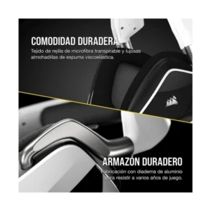 Auricular Inalambrico Corsair Void Rgb Elite (Ca-9011202-Na) Blanco, Sonido Envolvente 7.1, Certificados Por Discord, Para Pc, Ps5 Y Ps4 - Imagen 5