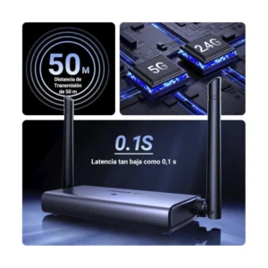 Transmisor Y Receptor Inalambrico Hdmi Ugreen Cm586 (90909A) 4K 30Hz, 5G/2.4G Extender 164Ft/50M, Para Ordenador Portatil/Camara/Tv Box/Dvd/Tiktok - Imagen 7