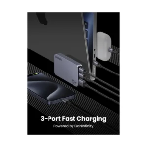 Cargador De Pared Ugreen Nexode Pro X753 (15817) X2 Usb-C, X1 Usb-A, 65W Carga Rapida, Slim Gan Compacto Y Rapido Pps, Para Iphone 16/15/14 Y Mas - Imagen 3