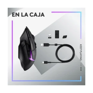 Mouse Inalambrico Logitech G502 X Plus (910-006161) Gaming, Negro, 25600 Dpi, 106G, Interruptores Hibridos Lightforce, Lightsync Rgb - Imagen 10