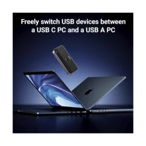 Conmutador Usb-C Ugreen Cm687 (25098) 2 Computadoras Comparten 4 Puertos, Para Pc Laptop Teclado Raton Webcam Usb-Microfono - Imagen 3