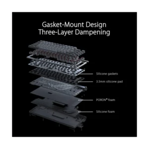 Teclado Inalambrico Asus 80% (M701 Rog Azoth/Nxsw/Es/Wht) Gaming, Blanco, Mecanico, Bluetooth, Switch Lineales Rog Nx Snow, Teclas Pbt, Pantalla Oled - Imagen 4