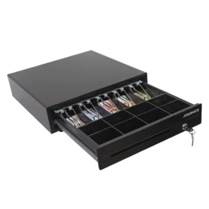 Gaveta De Dinero Advance (Adv-6406) Negro, Metal, 5 Divisiones Para Billetes Y 8 Para Monedas, 410Mm X 420Mm, Rj-11 - Imagen 4