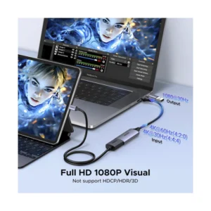 Capturador De Video Hdmi A Usb Ugreen Cm489 (40189) 4K 60Hz, Para Transmision, Grabacion, Compatible Con Switch 2/Xbox/Ps4/Ps5, Conector Dual - Imagen 4