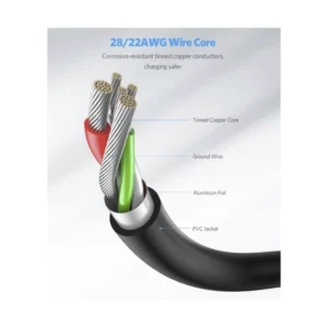 Cable De Carga & Datos Usb A Usb-C Ugreen Us184 (20882) Negro, 3A, 1 Metro - Imagen 4
