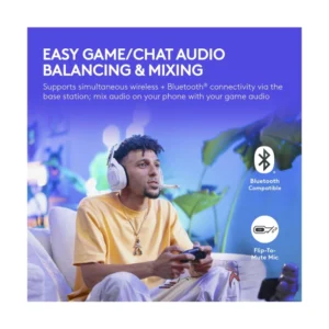 Auricular Inalambrico Astro A50 X (939-002132) Gaming, Blanco, Omni-Platform, Base Station, Bluetooth, Hdmi 2.1 4K 120Hz Vrr, Bateria De 24 H - Imagen 4