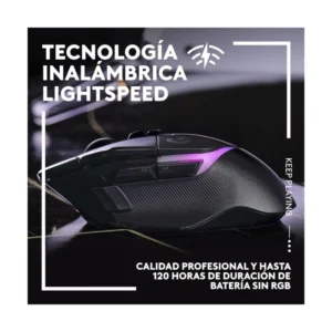 Mouse Inalambrico Logitech G502 X Plus (910-006161) Gaming, Negro, 25600 Dpi, 106G, Interruptores Hibridos Lightforce, Lightsync Rgb - Imagen 4
