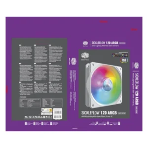 Cooler Para Case Cooler Master Sickleflow 120 Argb White Edition (Mfx-B2Dw-18Npa-R1) 120Mm, Blanco, Conector 4 Pines (Pwm), Led-Argb - Imagen 5