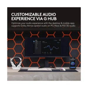 Auricular Inalambrico Astro A50 X (939-002132) Gaming, Blanco, Omni-Platform, Base Station, Bluetooth, Hdmi 2.1 4K 120Hz Vrr, Bateria De 24 H - Imagen 5