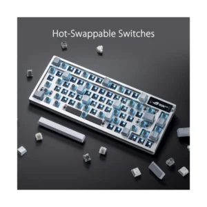 Teclado Inalambrico Asus 80% (M701 Rog Azoth/Nxsw/Es/Wht) Gaming, Blanco, Mecanico, Bluetooth, Switch Lineales Rog Nx Snow, Teclas Pbt, Pantalla Oled - Imagen 6