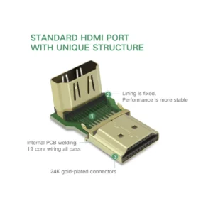 Adaptador Hdmi Macho A Hembra Ugreen (20109) Angulo 90 Grados, Compatible Con 4K, Para Tv Stick - Imagen 6