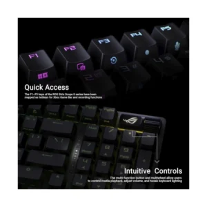 Teclado Inalambrico Asus (X901 Strix Scope Ii 96 Wl/Nxsw/Es/Abs) Gaming, Negro, Mecanico, Bluetooth, Switch Lineales De Nieve Rog Nx, Trimodo, Led-Rgb - Imagen 6