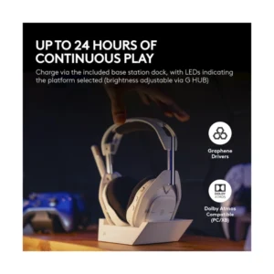 Auricular Inalambrico Astro A50 X (939-002132) Gaming, Blanco, Omni-Platform, Base Station, Bluetooth, Hdmi 2.1 4K 120Hz Vrr, Bateria De 24 H - Imagen 6